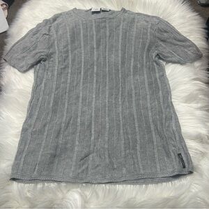 Size M Women’s Armani Exchange Gray Short Sleeved Sweater E2
